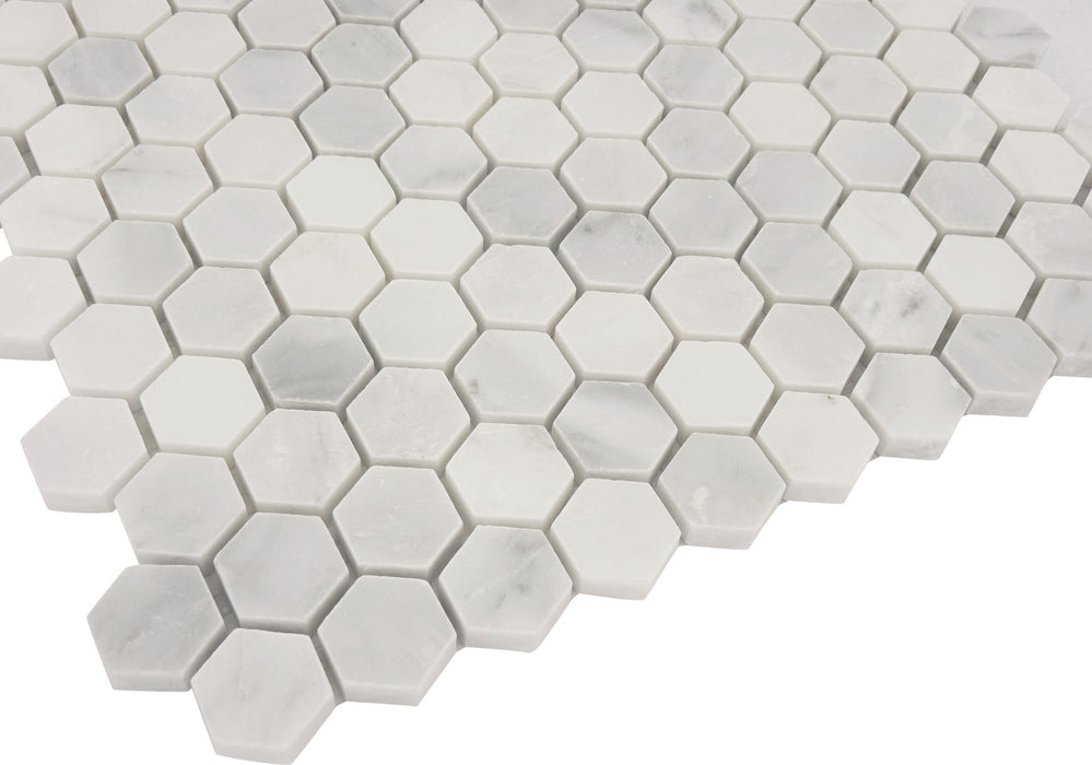 Oriental White Hexagon Polished Stone Tile Horizon Tile