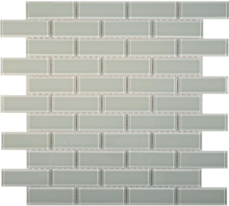 Dust Grey 1'' x 3'' Glass Glossy Tile ISI