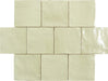 Jubilee Irresistible Ivory 4" x 4" Square Shimmer Ceramic Tile Matrix Mosaics