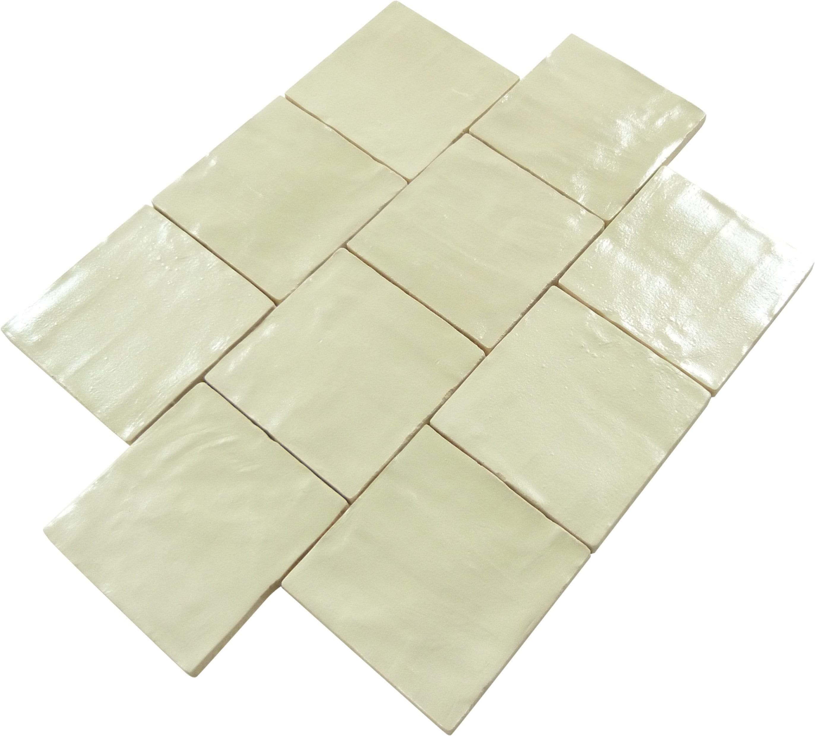 Jubilee Irresistible Ivory 4x4 Square Shimmer Ceramic Tile