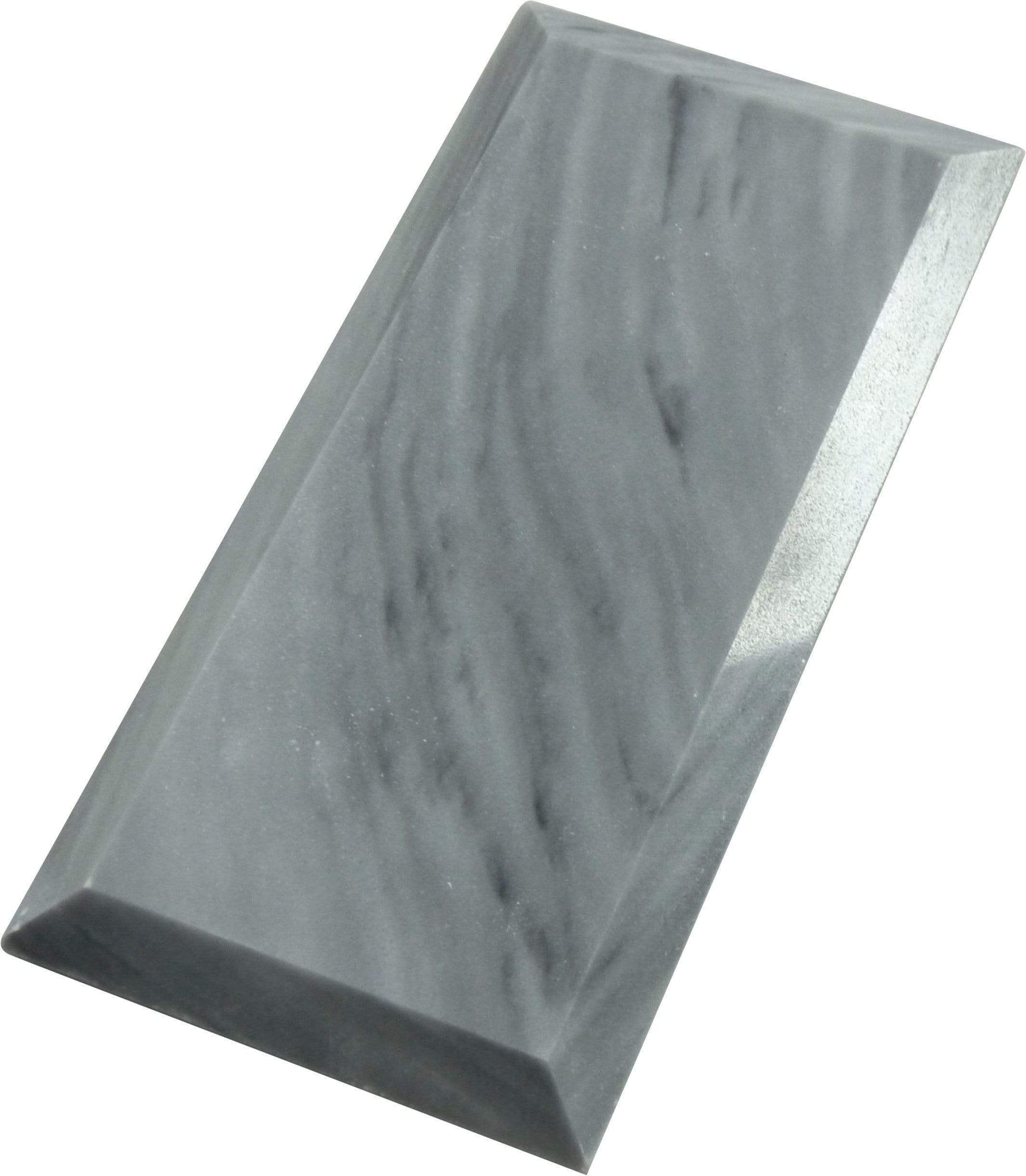 Bardiglio Grey 3" x 6" Beveled Polished Marble Subway Tile Matrix Mosaics