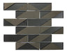 Castle Fort Gunmetal Grey Glossy Glass Subway Tile Matrix Mosaics