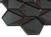 Castle Fort Gunmetal Grey Hexagon Glossy Glass Tile Matrix Mosaics