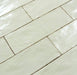 Jubilee Cream Puff 2 1/2" x 8" Ceramic Shimmer Subway Tile Matrix Mosaics
