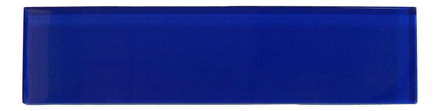 Crushed Velvet Blue 3" x 12" Glossy Glass Subway Tile Matrix Mosaics