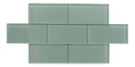 Grey Ash 3" x 6" Glossy Glass Subway Tile Matrix Mosaics