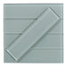 Grey Frost 3" x 12" Glossy Glass Subway Tile Matrix Mosaics