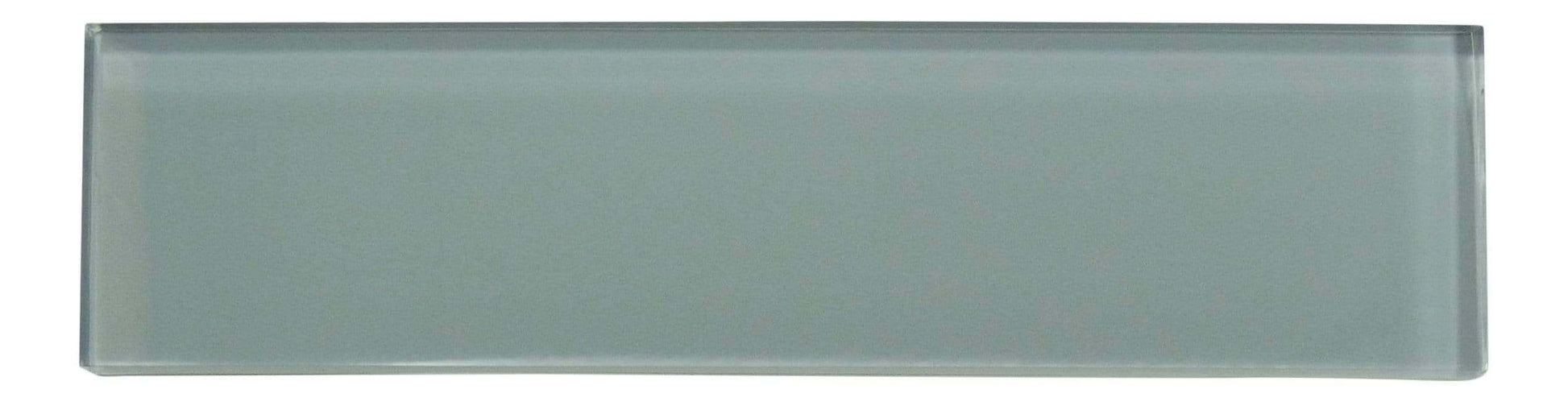 Grey Frost 3" x 12" Glossy Glass Subway Tile Matrix Mosaics