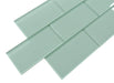 Malted Mint Green 3" x 6" Glossy Glass Subway Tile Matrix Mosaics