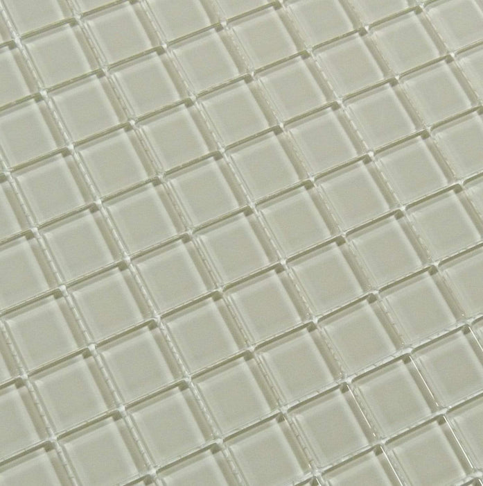 Maybe Mushroom 1" x 1" Glossy Glass Tile Matrix Mosaics
