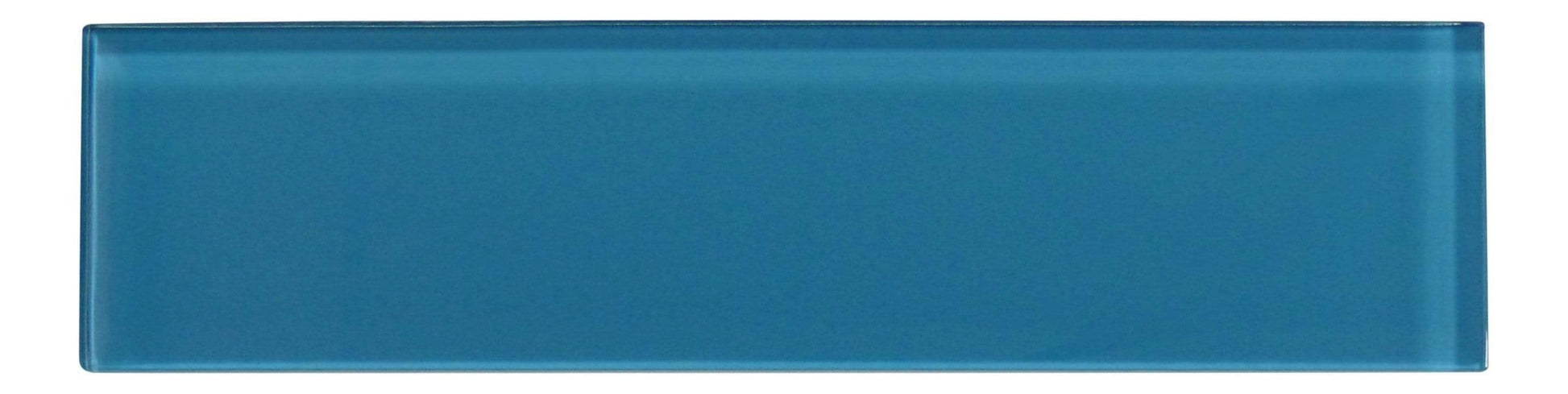 Mystic Blue 3" x 12" Glossy Glass Subway Tile Matrix Mosaics