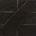 Jubilee Onyx Black 2 1/2" x 8" Ceramic Shimmer Subway Tile Matrix Mosaics