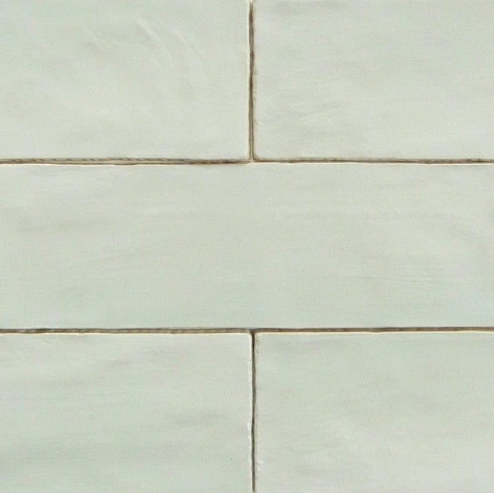 Jubilee Pacific Peal White 2 1/2" x 8" Ceramic Shimmer Subway Tile Matrix Mosaics