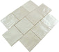 Jubilee Silver Moon 4" x 4" Square Shimmer Ceramic Tile Matrix Mosaics