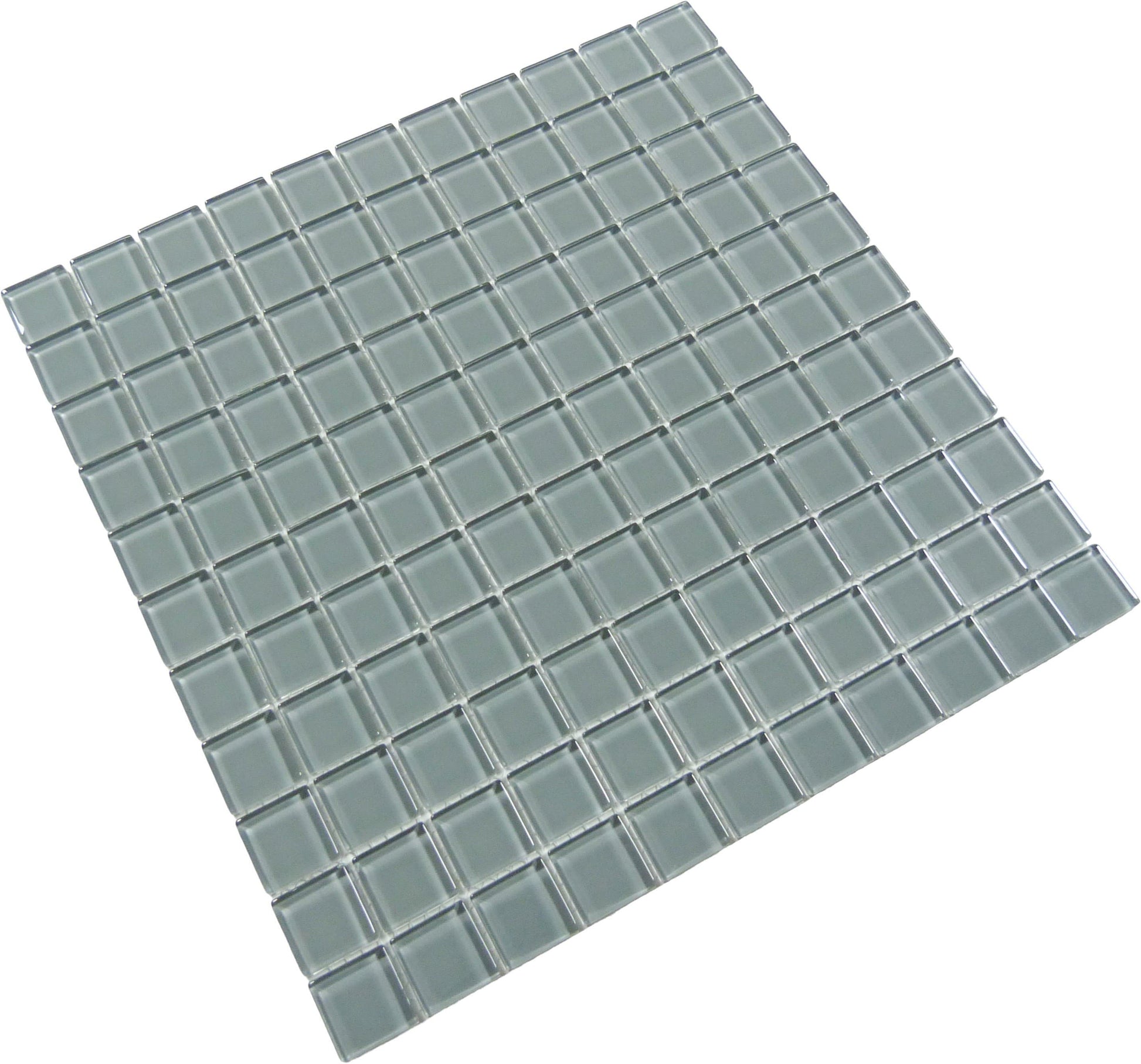 Volcanic Ash 1" x 1" Glossy Glass Tile Matrix Mosaics