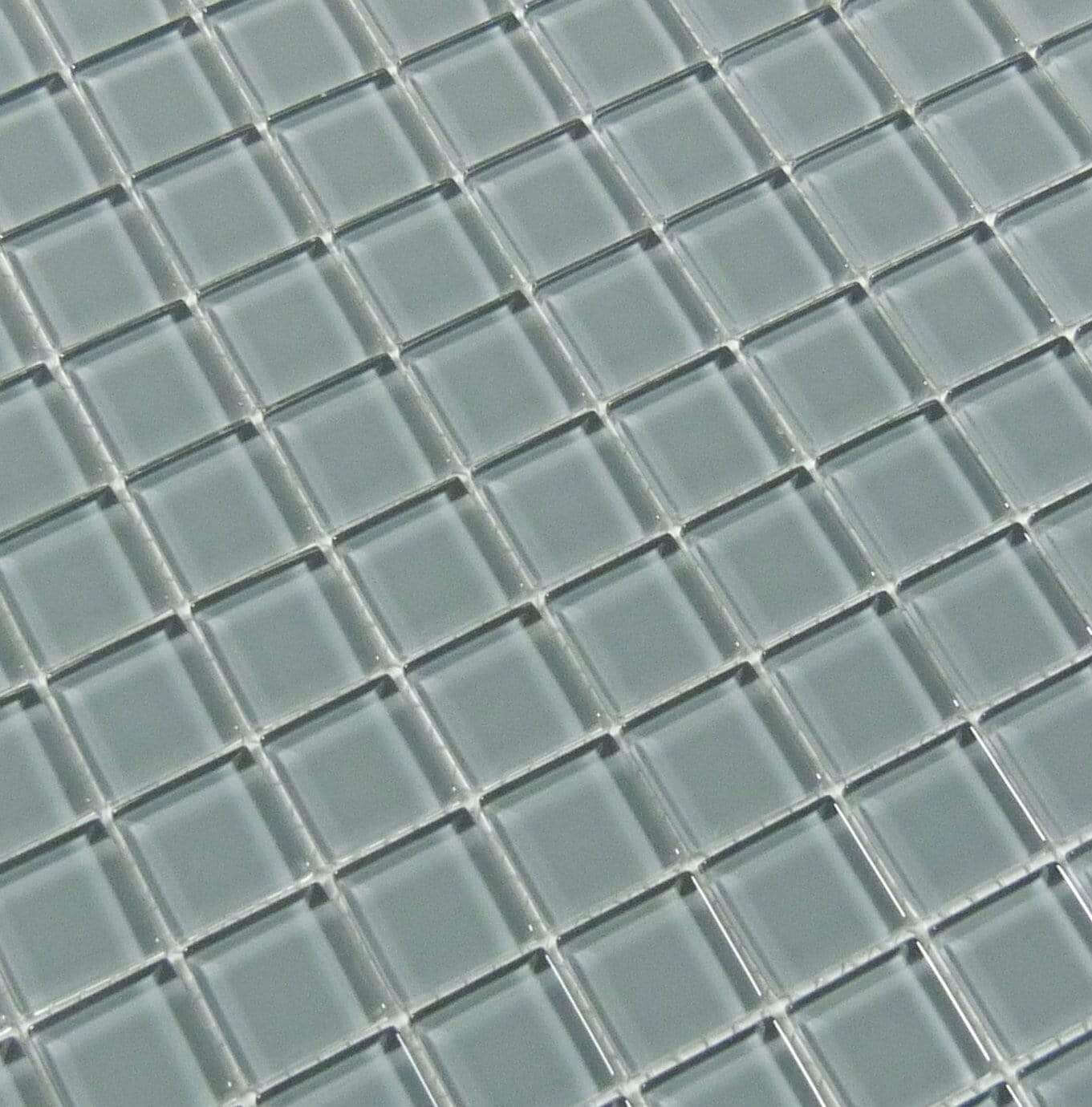 Volcanic Ash 1" x 1" Glossy Glass Tile Matrix Mosaics