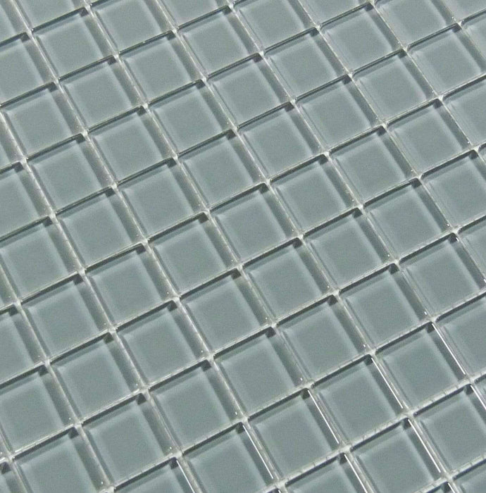 Volcanic Ash 1" x 1" Glossy Glass Tile Matrix Mosaics