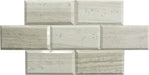 Wooden Grey Brown 3" x 6" Beveled Polished Marble Subway Tile Matrix Mosaics