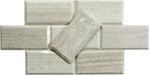 Wooden Grey Brown 3" x 6" Beveled Polished Marble Subway Tile Matrix Mosaics