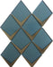 Yorkshire Colonial Blue 4" x 5" Diamond Matte Glass Tile Matrix Mosaics