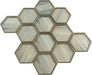 Yorkshire Hampshire Taupe 3" x 3" Hexagon Matte Glass Tile Matrix Mosaics