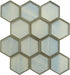 Yorkshire Mediterranean Breeze Blue 3" x 3" Hexagon Matte Glass Tile Matrix Mosaics