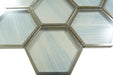 Yorkshire Mediterranean Breeze Blue 3" x 3" Hexagon Matte Glass Tile Matrix Mosaics