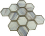 Yorkshire Rustic Taupe 3" x 3" Hexagon Matte Glass Tile Matrix Mosaics