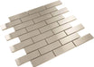 Brick Set Stainless Steel 1'' x 4'' Brushed Metal Tile Millenium Products