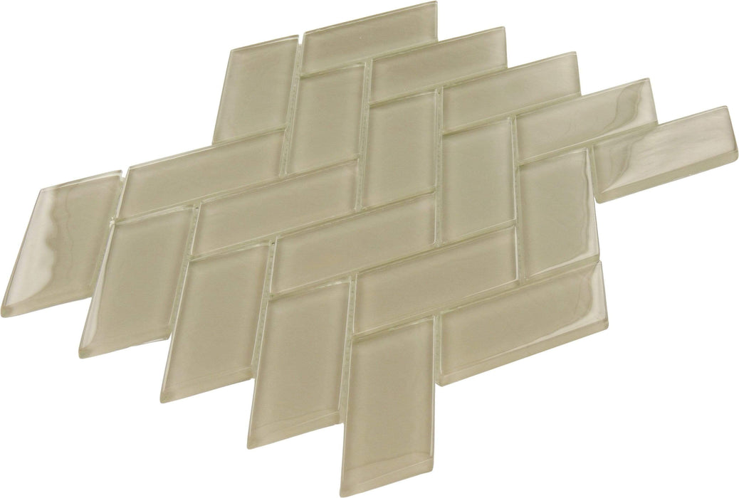 Wild Mushroom Turning Point 2" x 4" Glass Tile Millenium Products