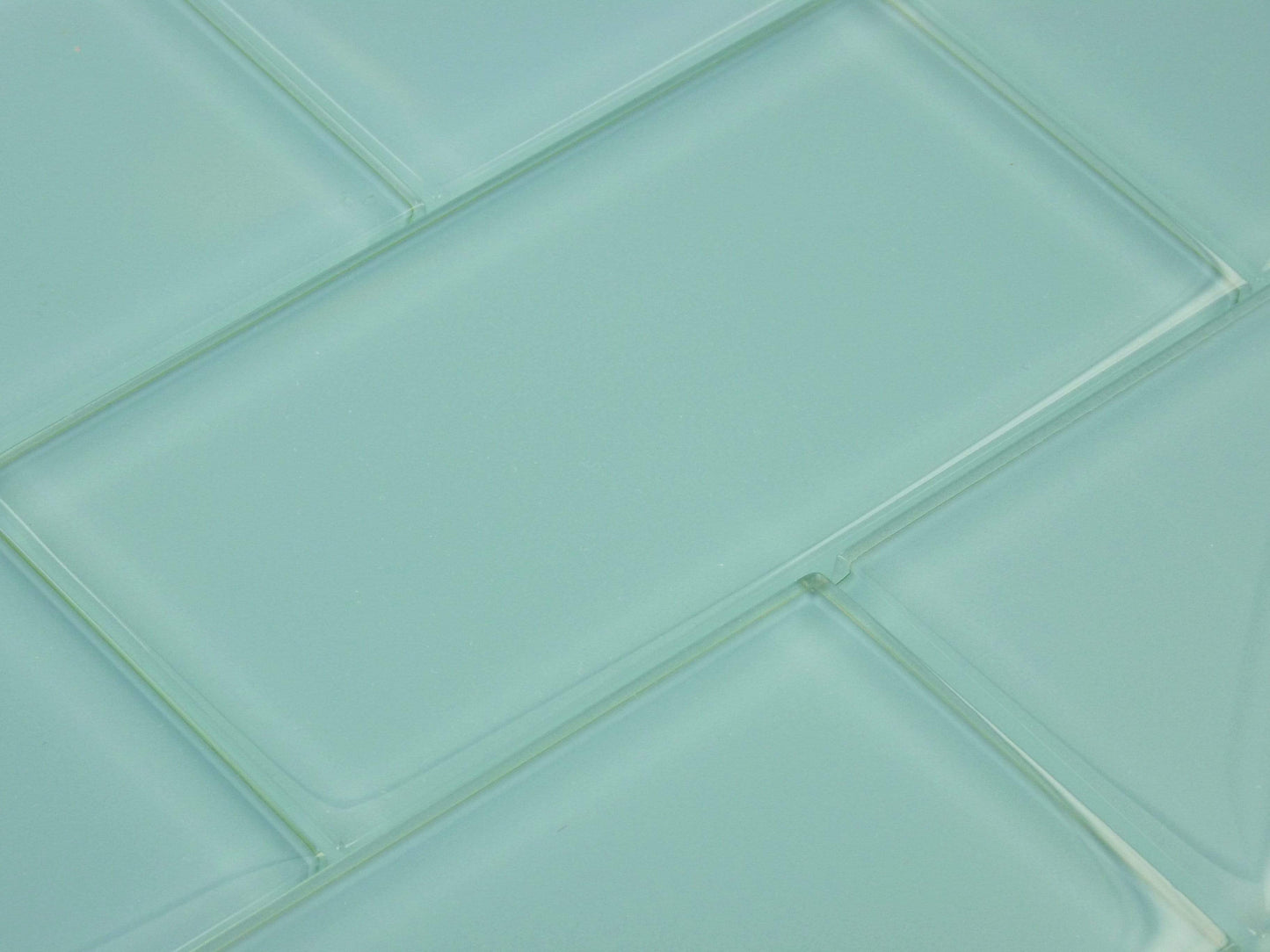 Aqua 3" x 6" Glossy Glass Subway Tile Millenium Products