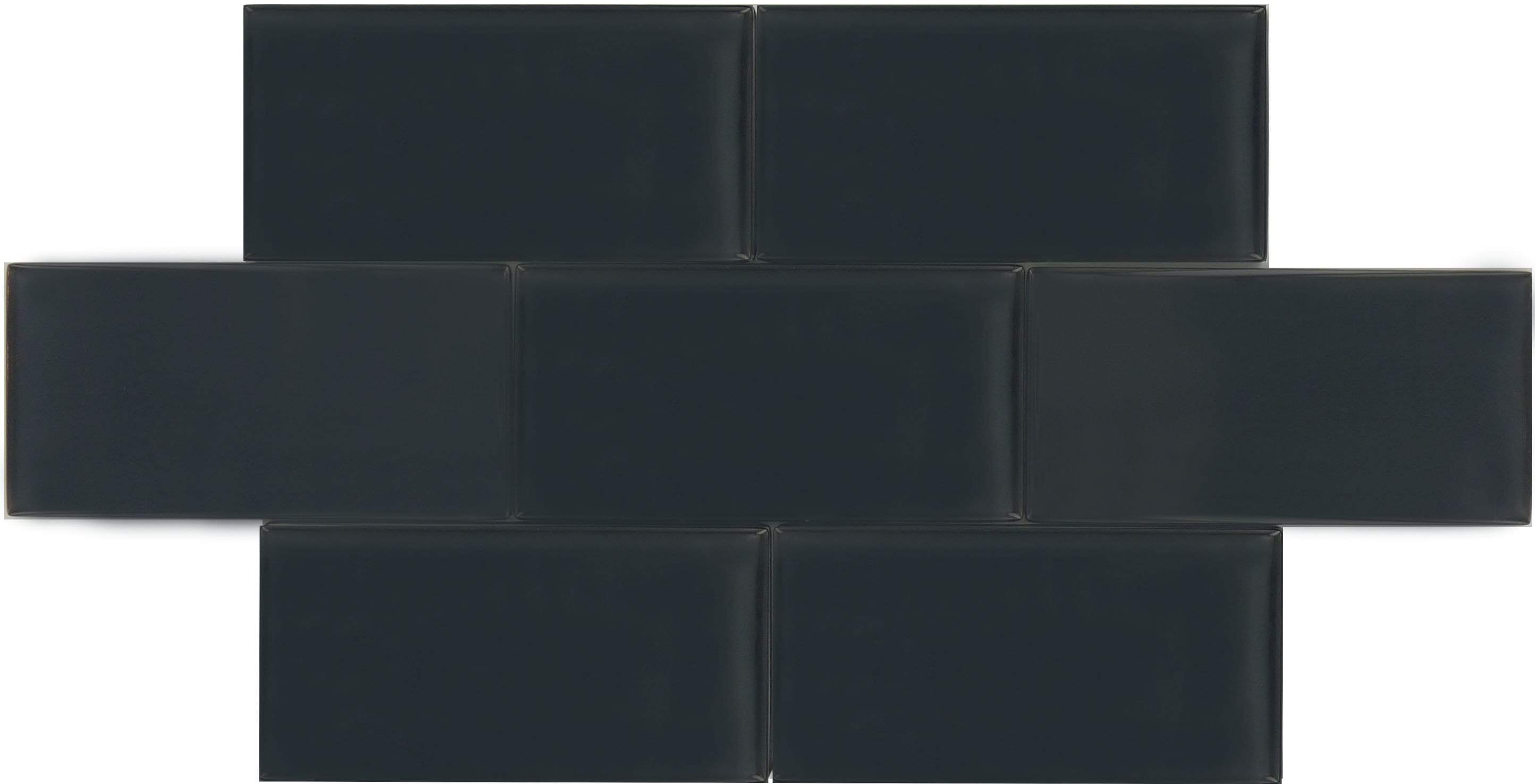 Nightfall Grey 3'' x 6'' Glossy Glass Subway Tile Millenium Products