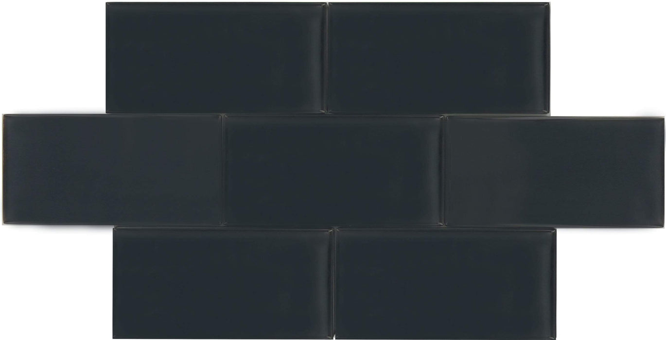 Nightfall Grey 3'' x 6'' Glossy Glass Subway Tile Millenium Products