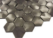 3D Gun Metal Grey 2" x 2" Hexagon Metal Tile Millenium Products