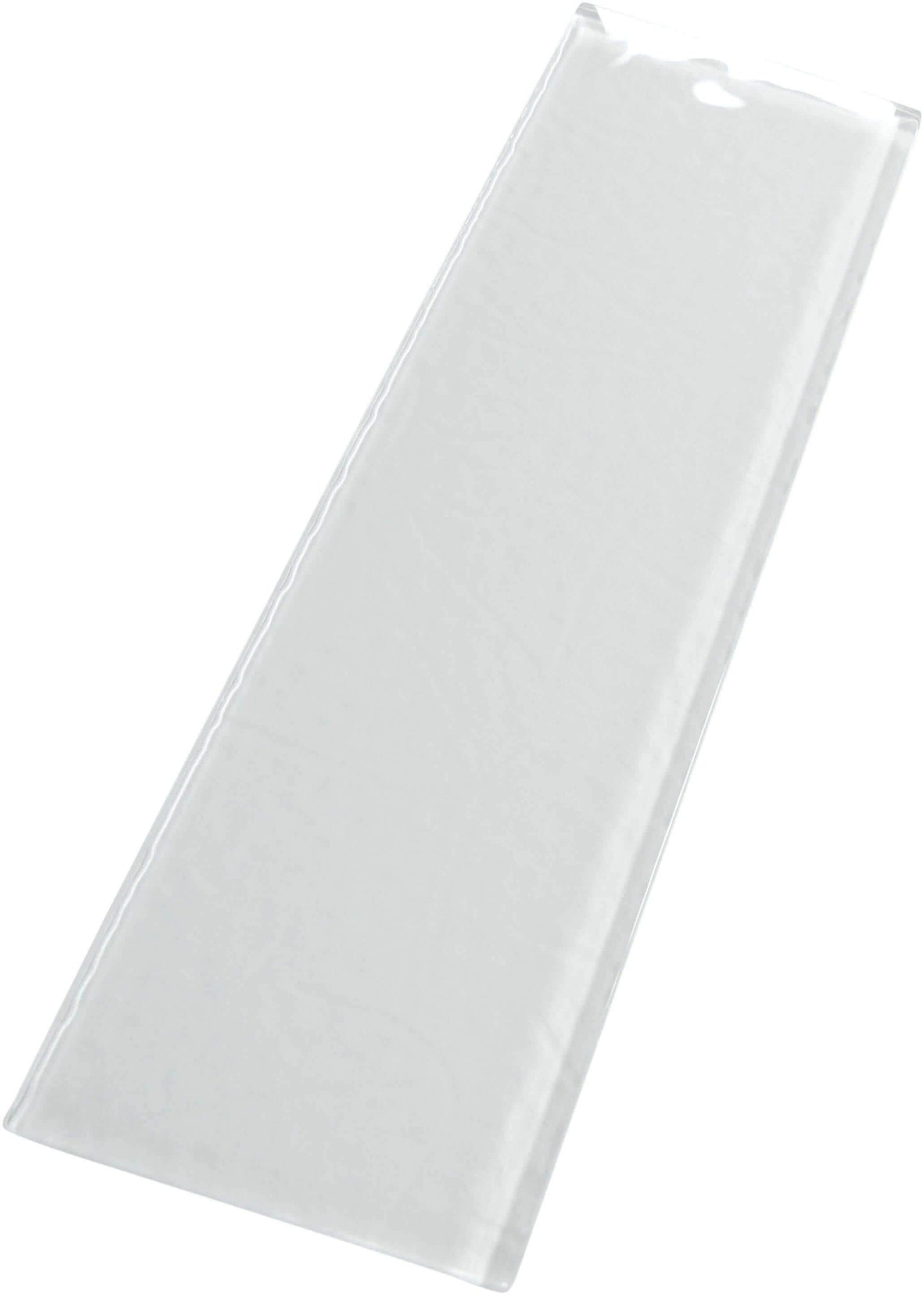 White Texture 4" x 12" Glossy Glass Subway Tile Millenium Products