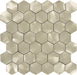 3D Stainless Steel 2" x 2" Hexagon Metal Tile Millenium Products