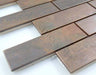 Brick Set Antique Copper 1'' x 4'' Metal Antique Tile Millenium Products