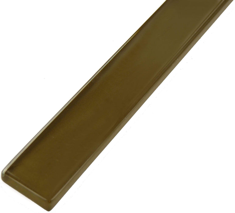 Cocoa Brown 1" x 12" Glossy Glass Liner Millenium Products