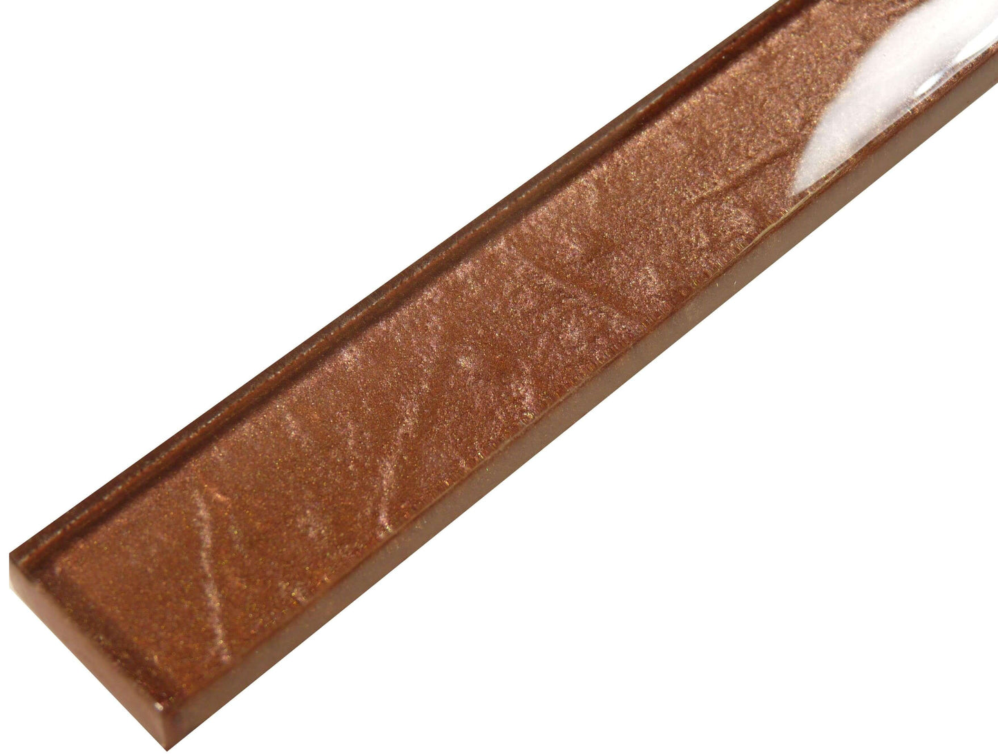 Sienna Brown 1" x 12" Glossy Glass Liner Millenium Products