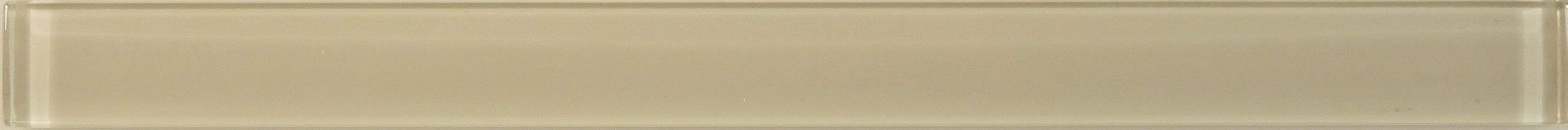 Ivory Cream 1" x 12" Glossy Glass Liner Millenium Products