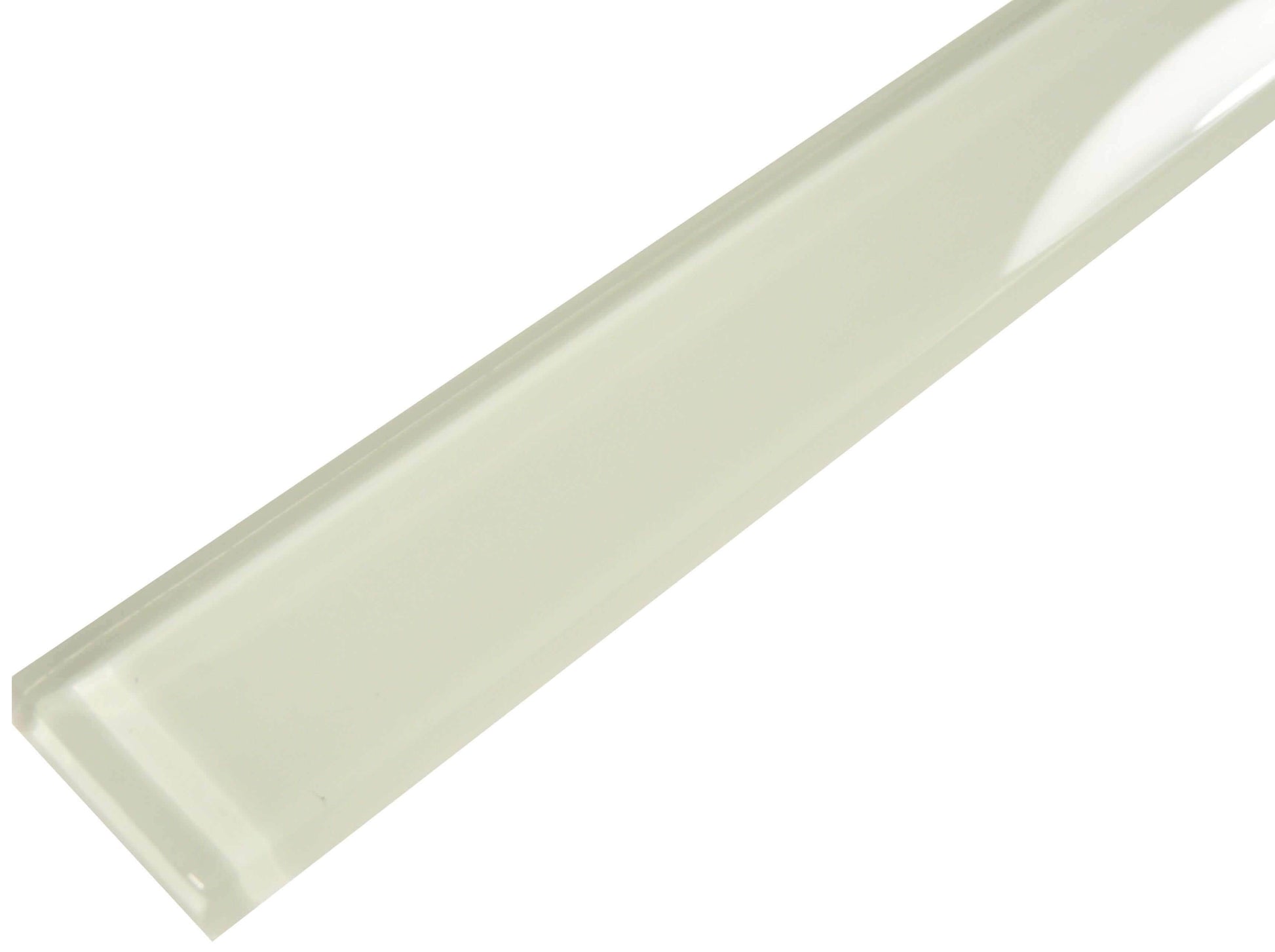 Clear White 1" x 12" Glossy Glass Liner Millenium Products