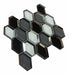 Lava Grey Inverted Beveled Hexagon Glossy Glass Tile Millenium Products