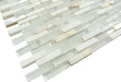 Sugar Island White Mini Uniform Brick Glass Stone & Shell Tile Millenium Products