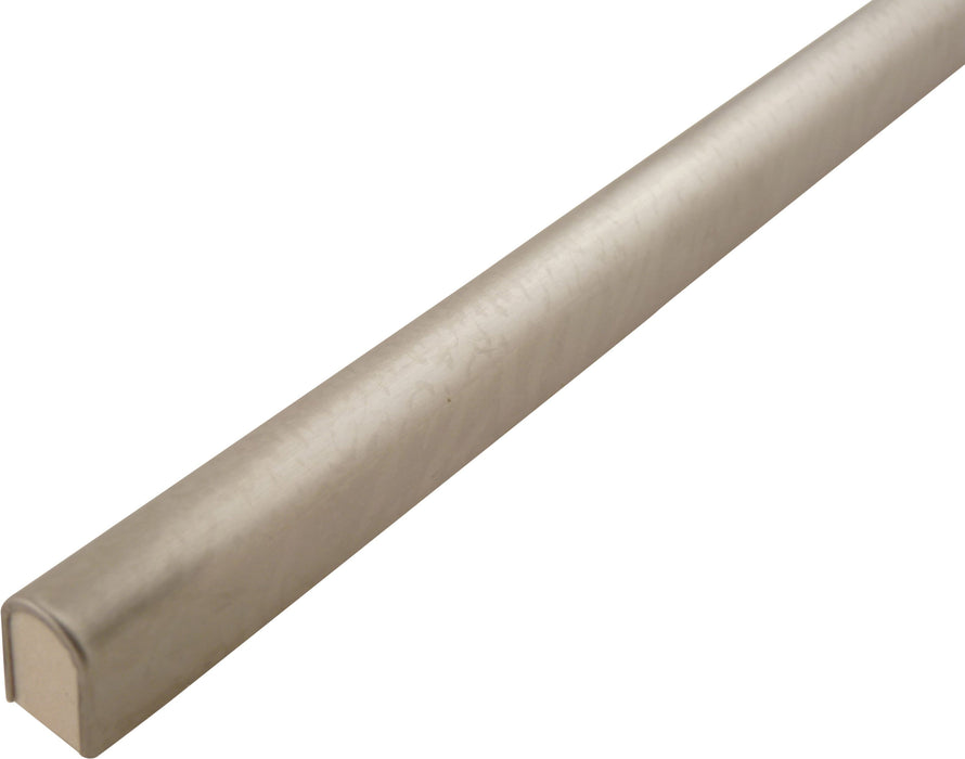 Stainless Steel Bullnose 1/2" x 12" Brushed Metal Liner Millenium Products