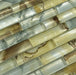 Almond Brown 1" x 4" Glossy Glass Tile Ocean Pool Mosaics