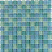 Serene Sea Blend 1'' x 1'' Glossy Glass Pool Tile Ocean Pool Mosaics