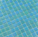 Carribbean Blue Iridescent 3/4" x 3/4" Glossy Glass Pool Tile Ocean Pool Mosaics