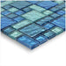 Galaxie Blue Blend Mixed Glossy and Iridescent Glass Pool Tile Ocean Pool Mosaics