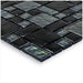 Galaxie Slate Mixed Glossy and Iridescent Glass Pool Tile Ocean Pool Mosaics