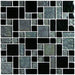 Galaxie Slate Mixed Glossy and Iridescent Glass Pool Tile Ocean Pool Mosaics